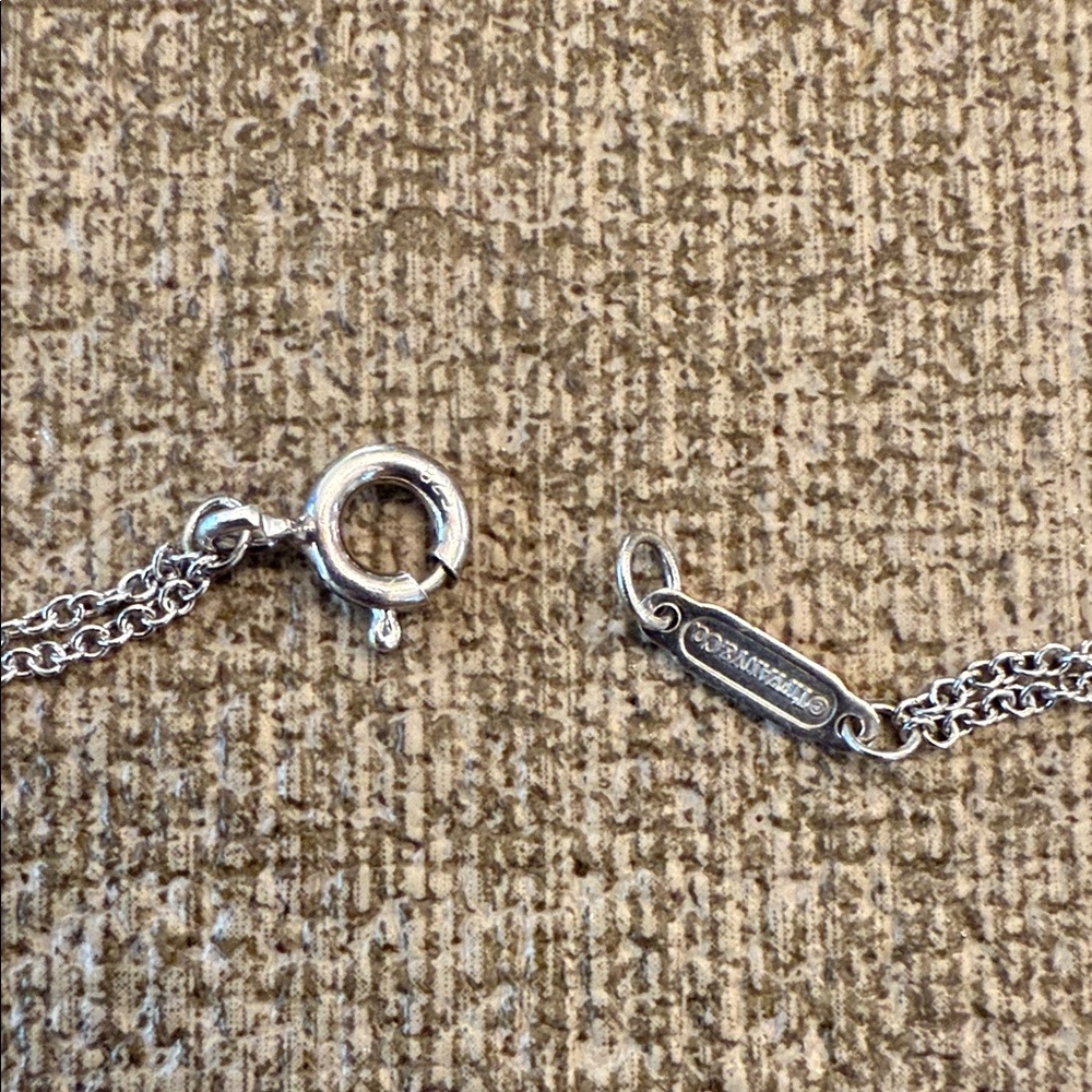 Tiffany & Co. Rose Gold Heart Bracelet with Sterling Silver Double Chain - Picture 4 of 7